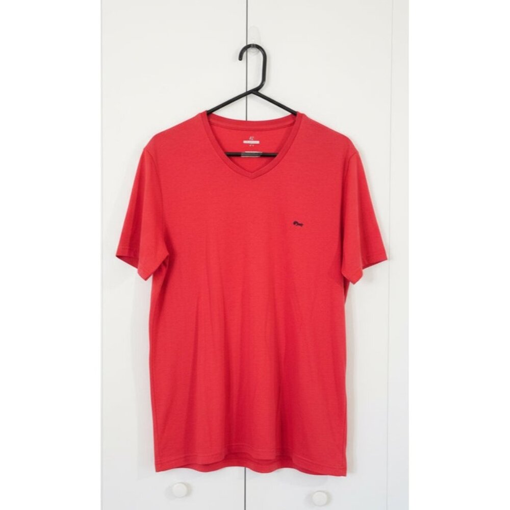 AC Arturo Calle Red V-Neck T-Shirt Men’s Size‎ Large